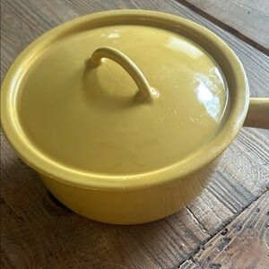 Mustard Yellow Ceramic Saucepan